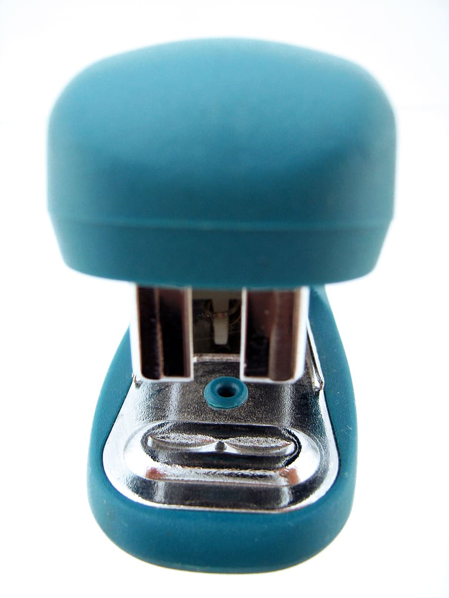 stapler, business, plastic, desktop, closeup, isolated, item HD wallpaper