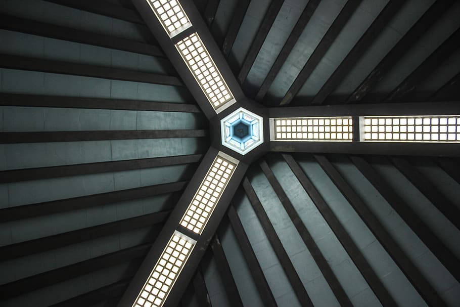 architecture, construction, beam, ceiling, built structure HD wallpaper