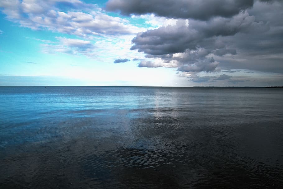 nature, outdoors, cloud, ocean, sea, water, sky, weather, cumulus HD wallpaper
