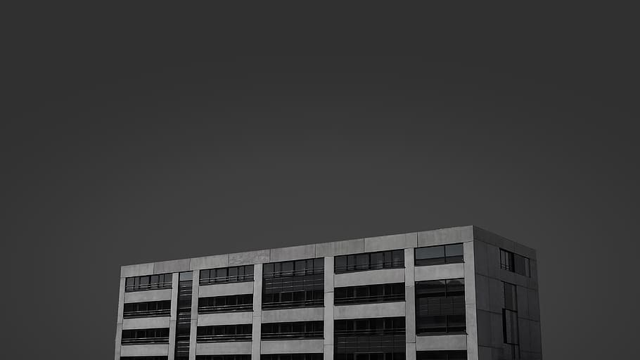 grey concrete building, urban, town, apartment building, high rise HD wallpaper