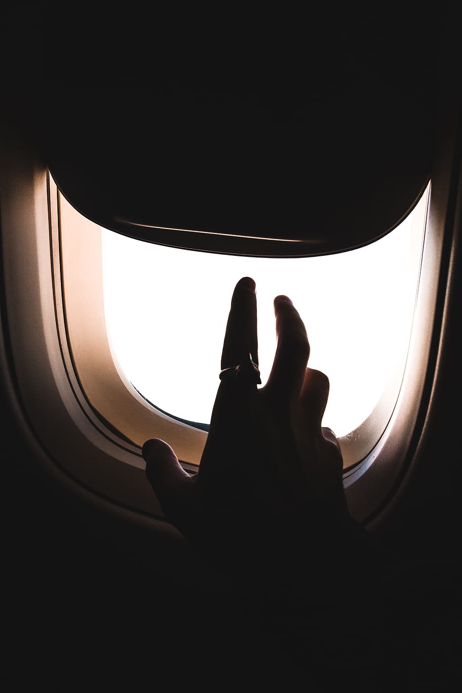 creator, window, airplane, flying, outside, bokeh, hand, person HD wallpaper