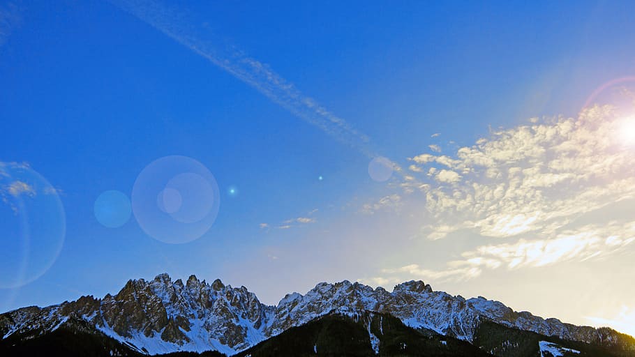 mountain range, outdoors, nature, peak, sky, scenery, landscape HD wallpaper