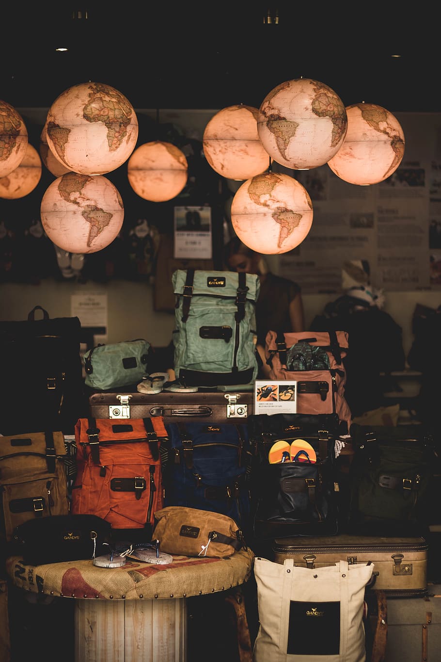 backpack, light, atlas, lamp, travel, explore, adventure, wanderlust HD wallpaper