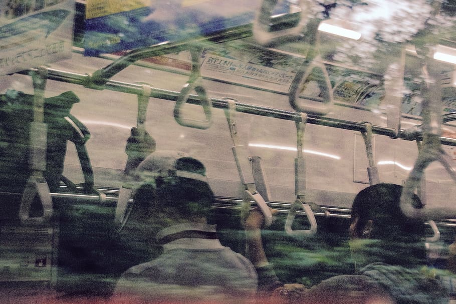 japan, tokyo, train, lights, shade, real people, transportation HD wallpaper