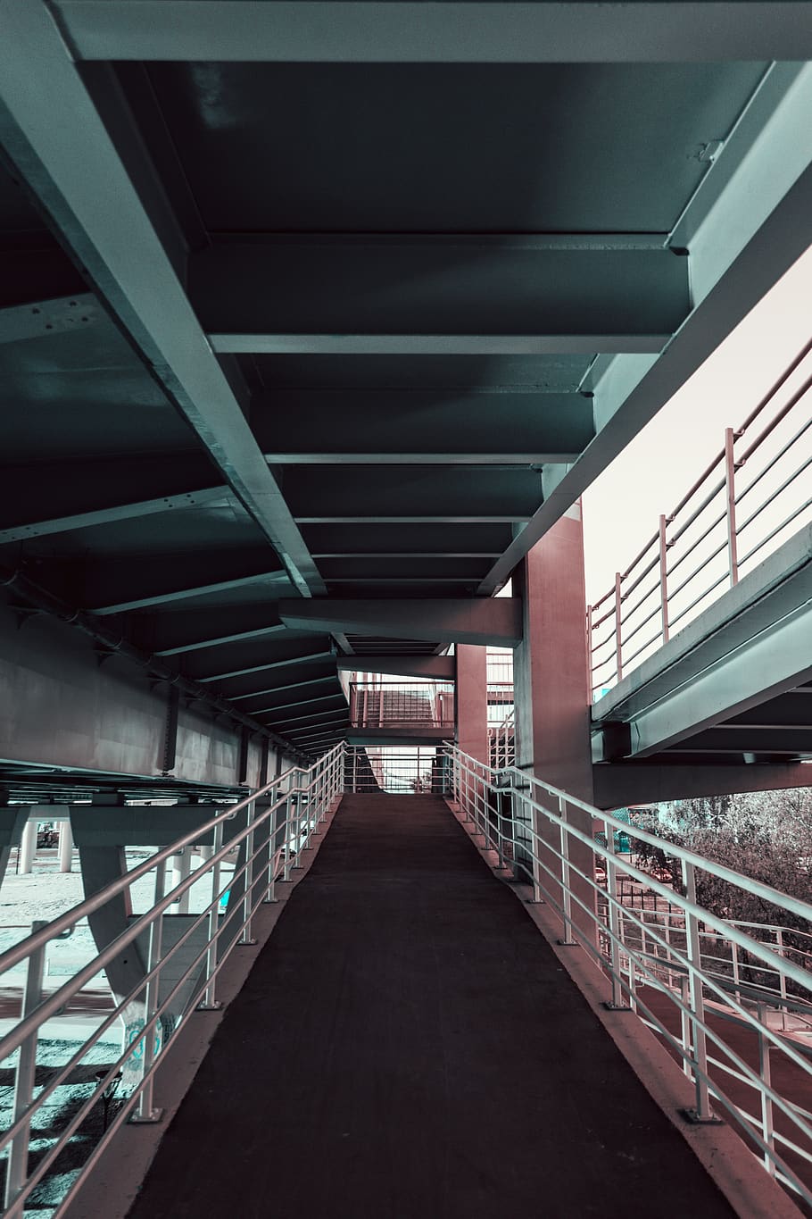 Closeup Photo of Empty Pathway, bridge, ceiling, contemporary, HD wallpaper