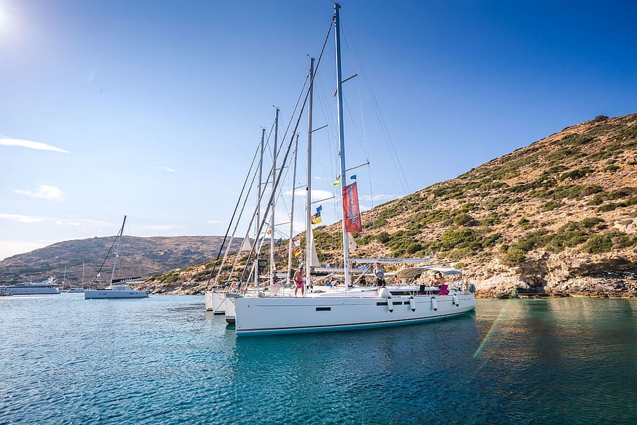 fleet, sail, sun, water, sea, vacations, sky, sunset, nature HD wallpaper