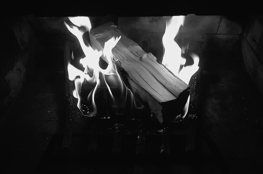 wood, fireplace, warm, crackle, woodburning, heat - temperature HD wallpaper