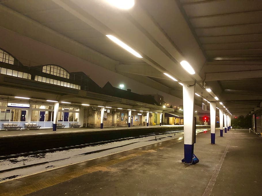 platform, station, train, transport, illuminated, architecture HD wallpaper