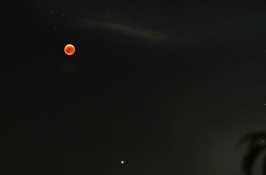 italy, breonio, space, night, background, black, moon, red HD wallpaper