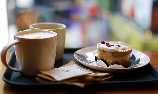 coffee, starbucks, cup, drinks, food, cafe, morning, table HD wallpaper