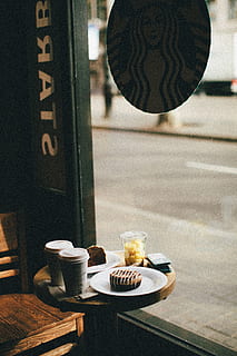 Food And Drinks At Starbucks, beverage, blur, caffeine, city HD wallpaper