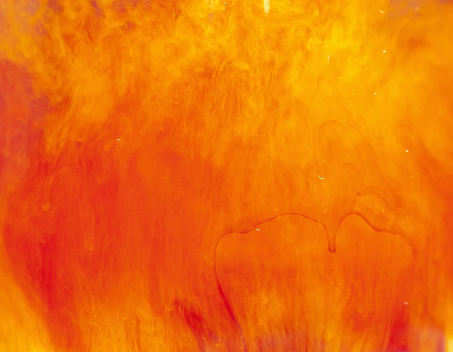 orange, texture, abstract, color, colour, ink, fire, burn, red HD wallpaper