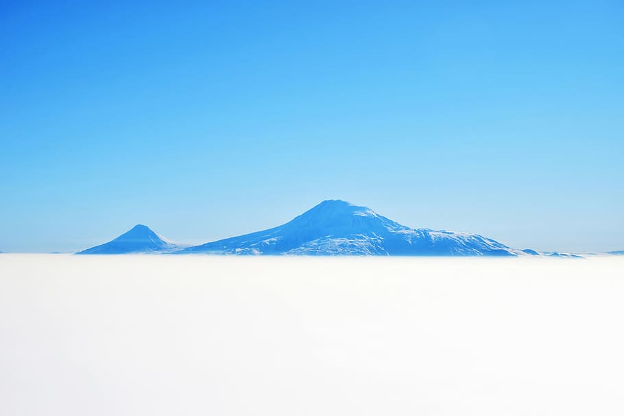 white mountain, nature, outdoors, mountain range, ice, peak, slope HD wallpaper