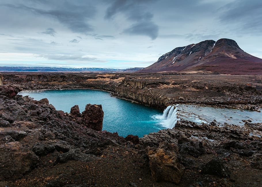 spring, blue, water, rocks, mountain, highland, landscape, nature HD wallpaper