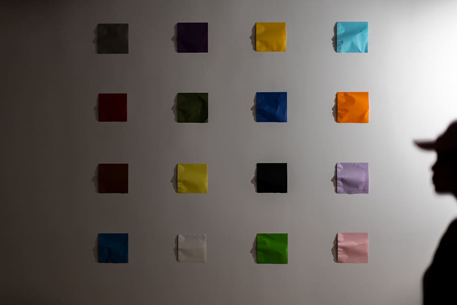 multi colored sticky notes on the wall, united states, washington HD wallpaper