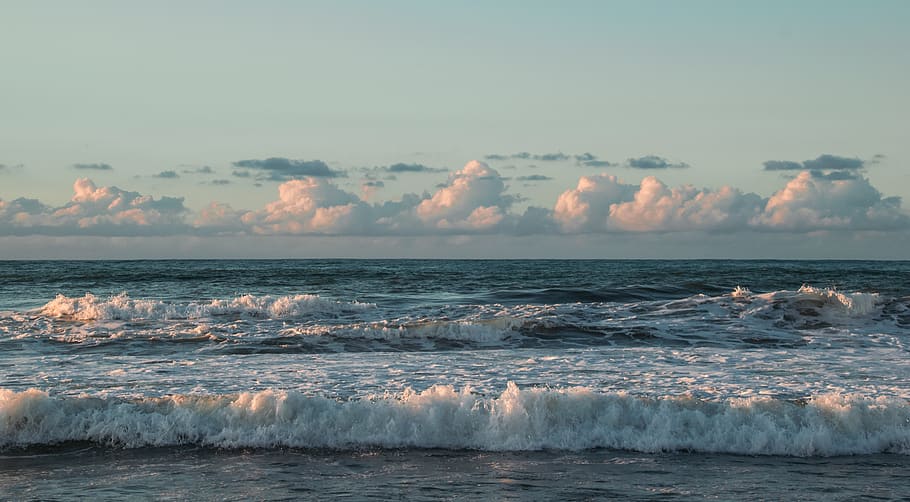 ocean waves, sea, water, sky, horizon over water, scenics - nature HD wallpaper
