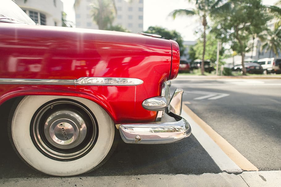 red, auto, custom line, transportation, mode of transportation HD wallpaper