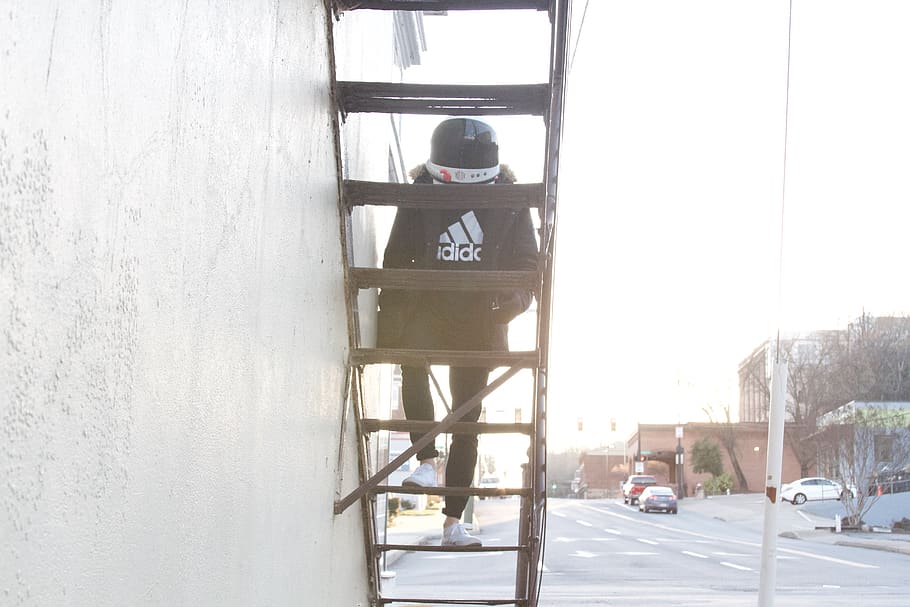 dope, fun, building, city, downtown, sunlight, climbing, step HD wallpaper