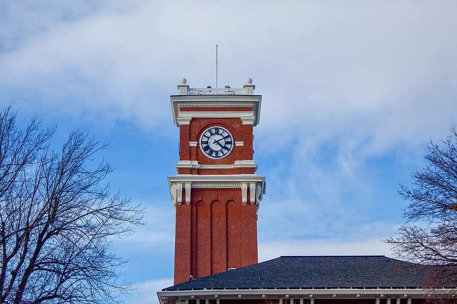 clock, tower, architecture, big, building, landmark, sky, cloudy HD wallpaper