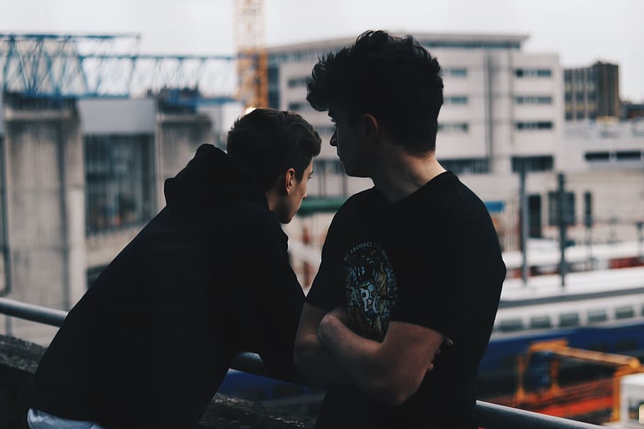france, rennes, two people, real people, young men, togetherness HD wallpaper