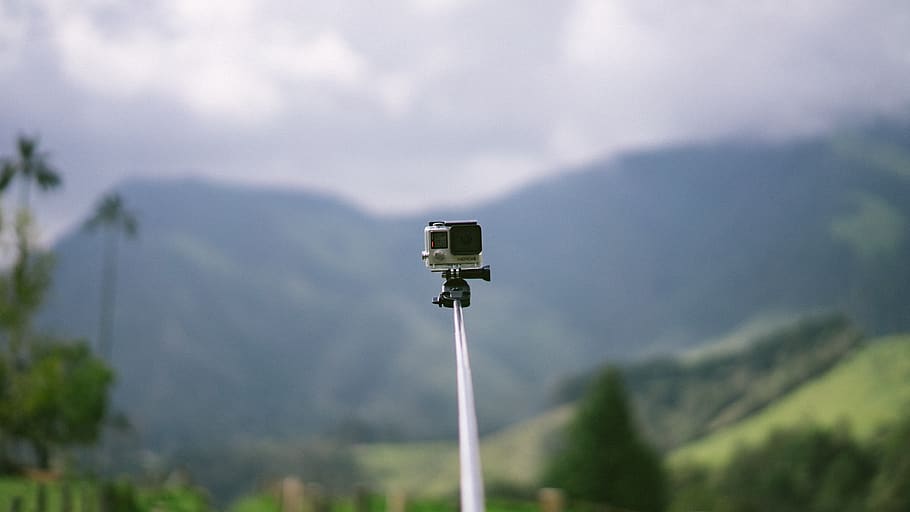 colombia, valle del cocora, pole, picture, photography, gopro, HD wallpaper