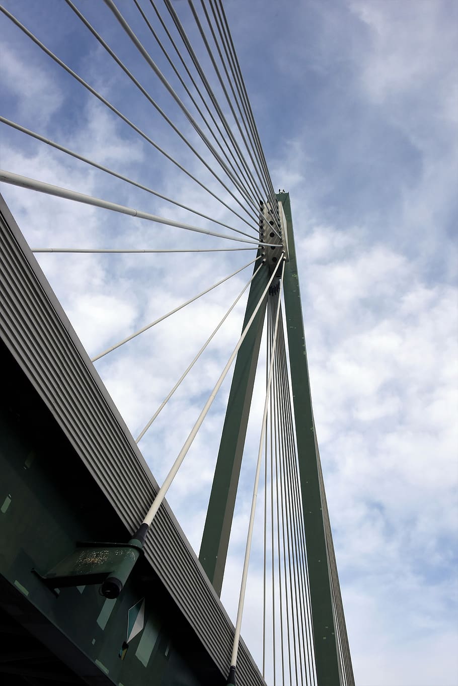 bridge, danube, austria, architecture, heritage, cables, pillar HD wallpaper