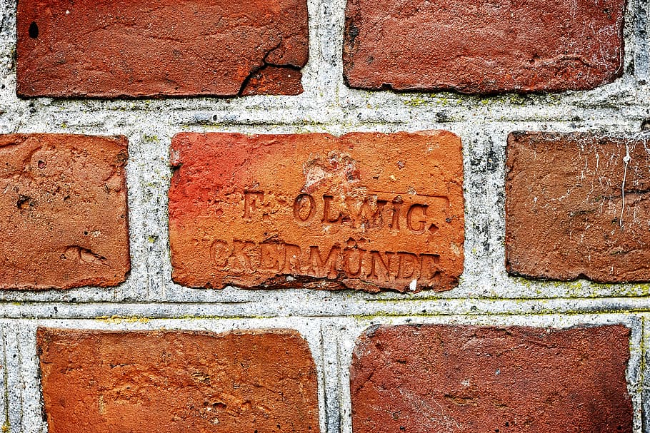 brick, brick wall, red, full frame, architecture, textured HD wallpaper