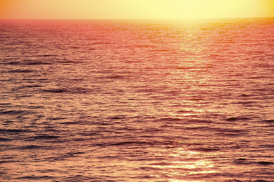 water, sea, sunset, scenics - nature, beauty in nature, sky HD wallpaper