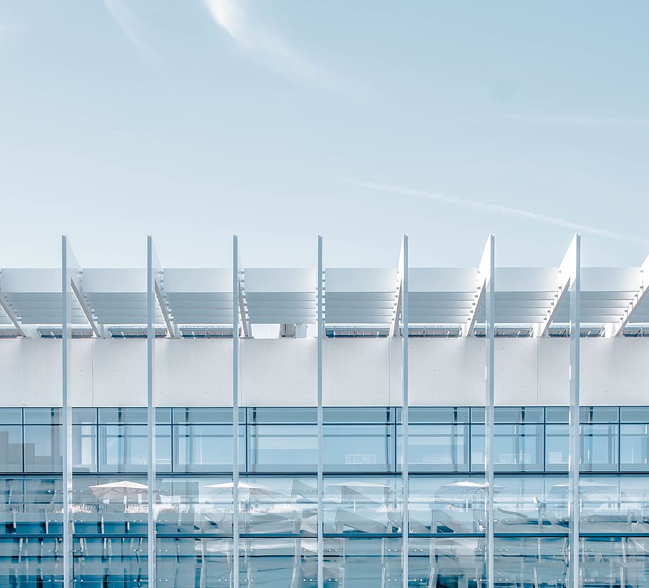 architecture, building, infrastructure, glass, window, sky HD wallpaper