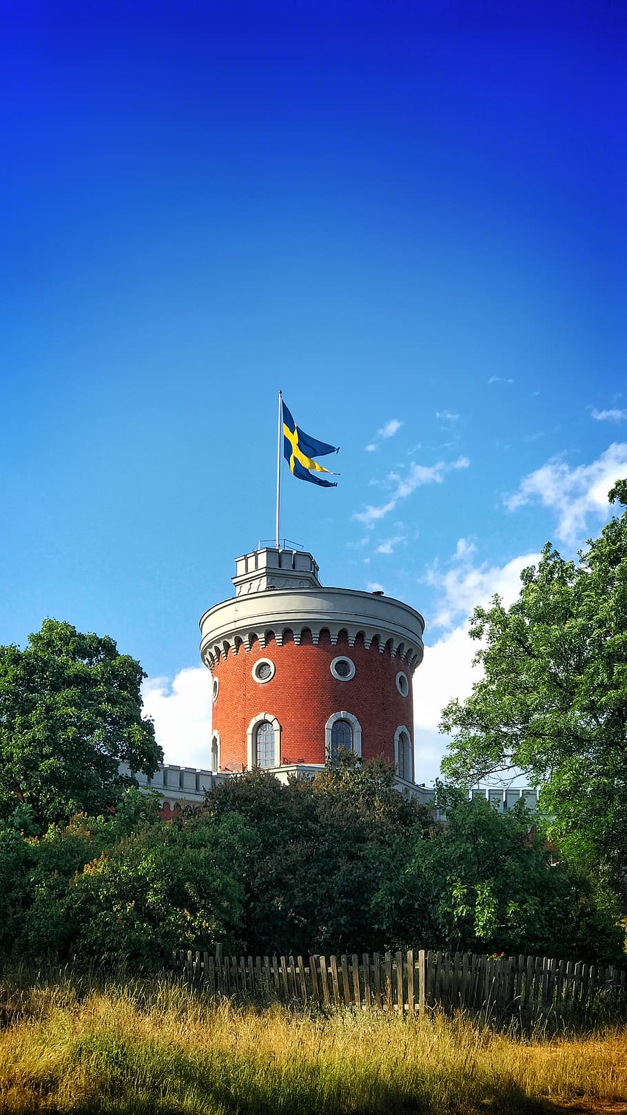 stockholm, sweden, architecture, tower, building, flag, symbol, HD wallpaper