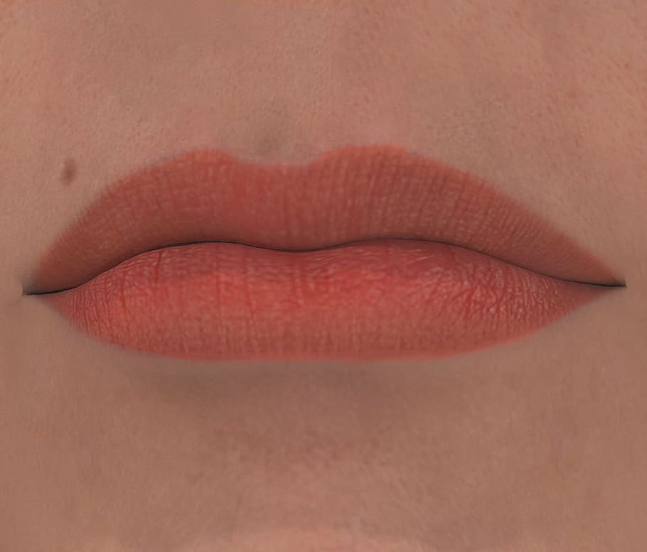 3drender, mouth, lips, red, skin, freckles, lipstick, face HD wallpaper