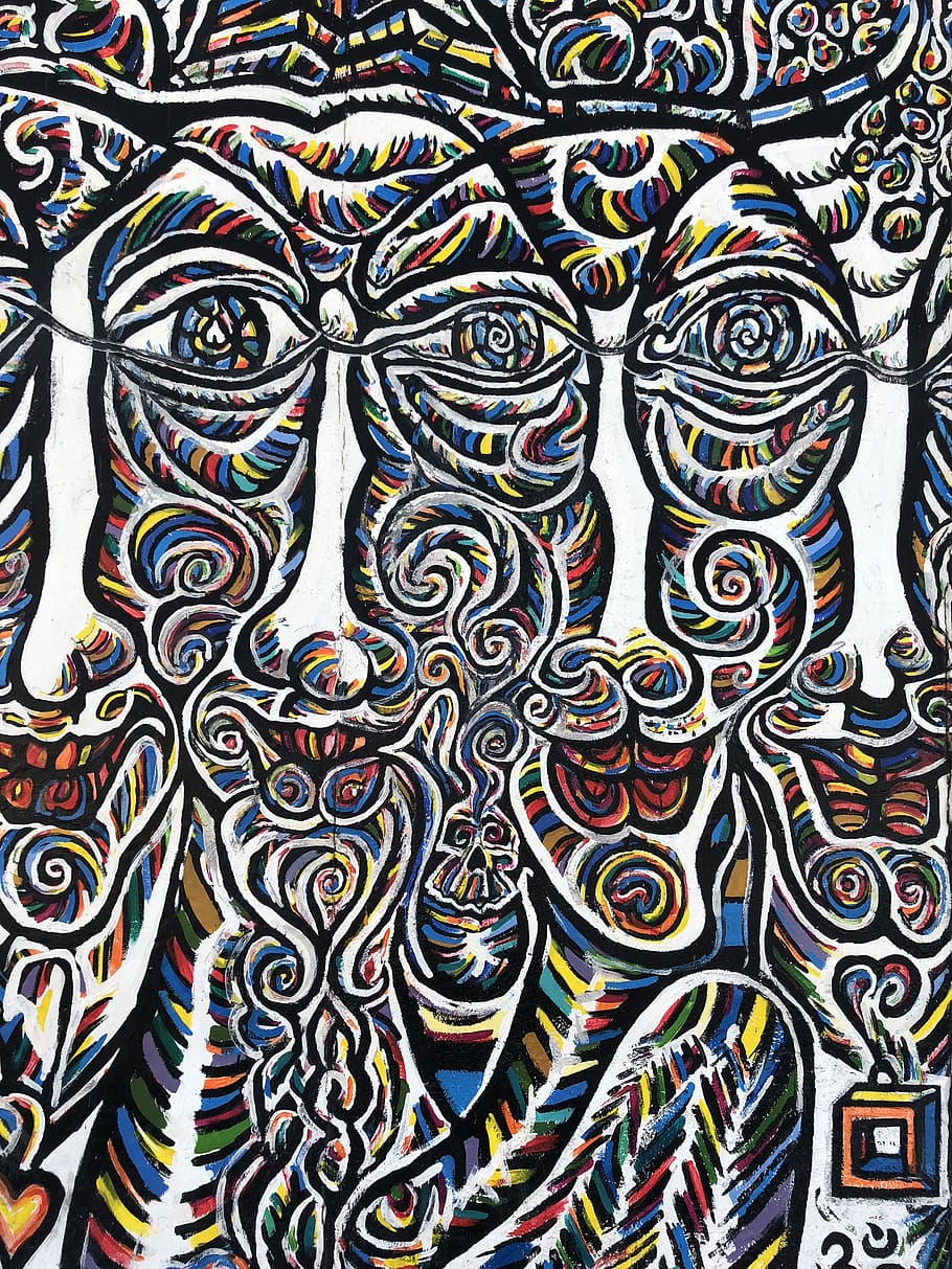 multicolored abstract painting, multi colored, full frame, pattern HD wallpaper