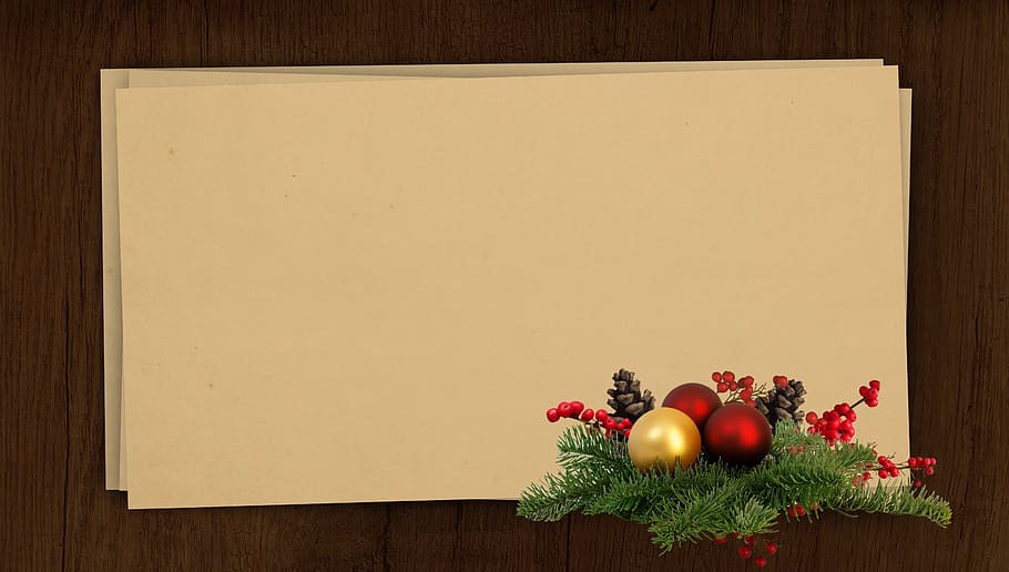 winter, christmas, wish, postcard, wood, needles, voucher, gift voucher, HD wallpaper