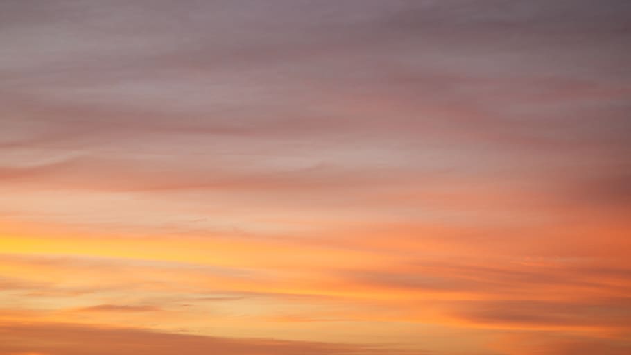 orange clouds view, nature, outdoors, landscape, sky, panoramic HD wallpaper