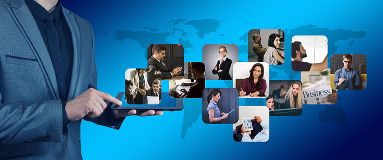 network, business, man, tablet, connection, connected, together HD wallpaper