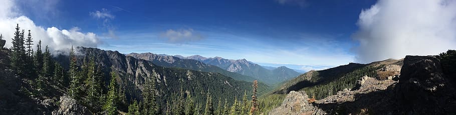 landscape, panorama, nature, clouds, mountains, outdoor, sky HD wallpaper