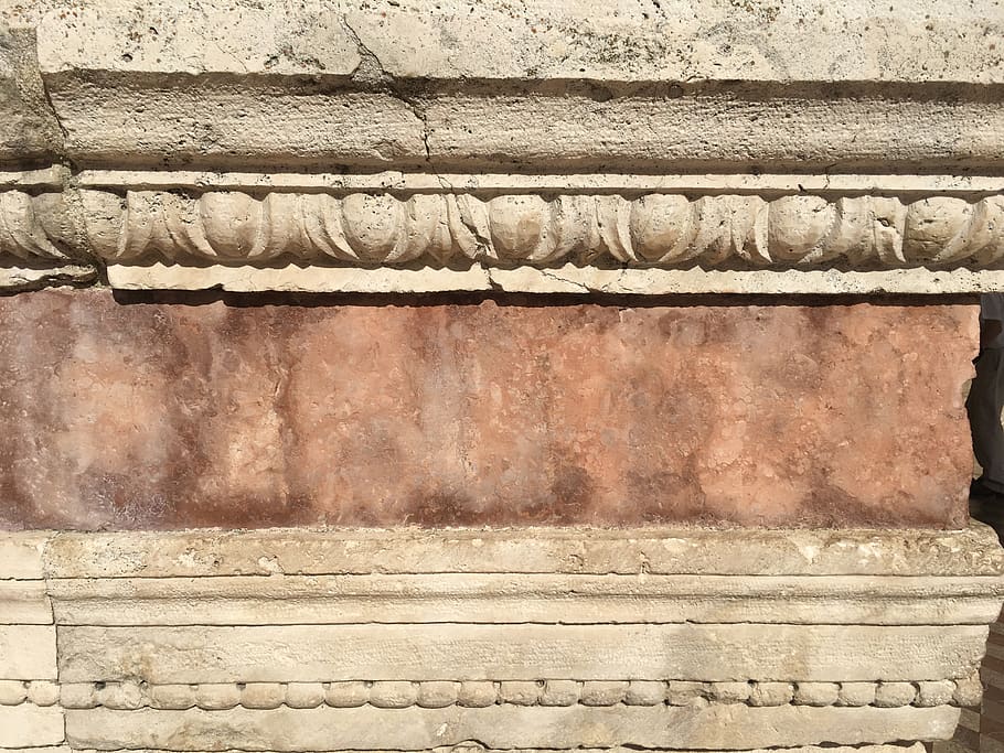 wall, archaeology, column, apparel, clothing, duomo, duomo di spoleto HD wallpaper