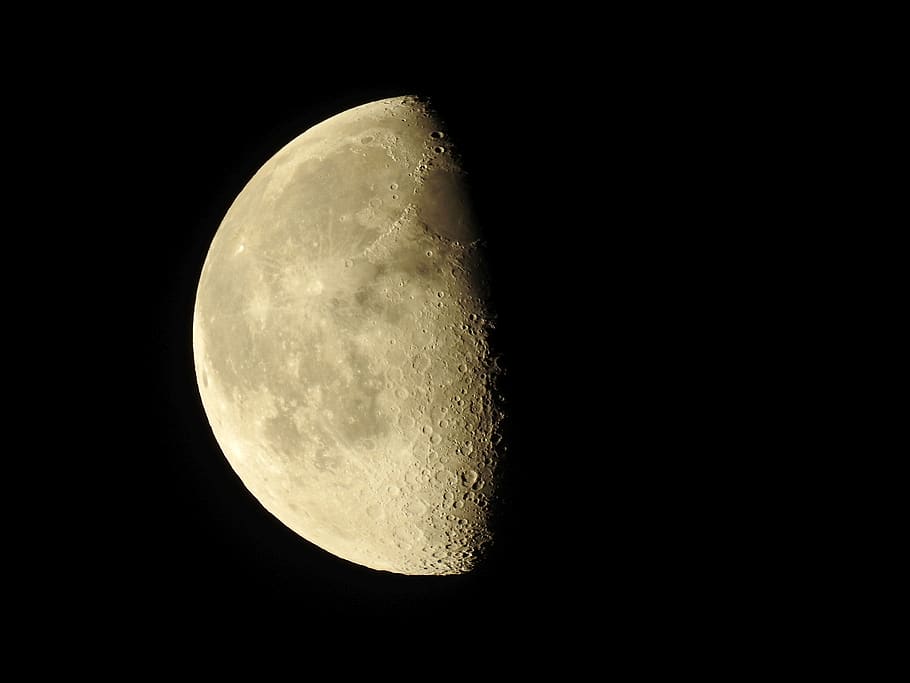 crescent, moon phase, night, sky, luna, astronomy, dark, black HD wallpaper