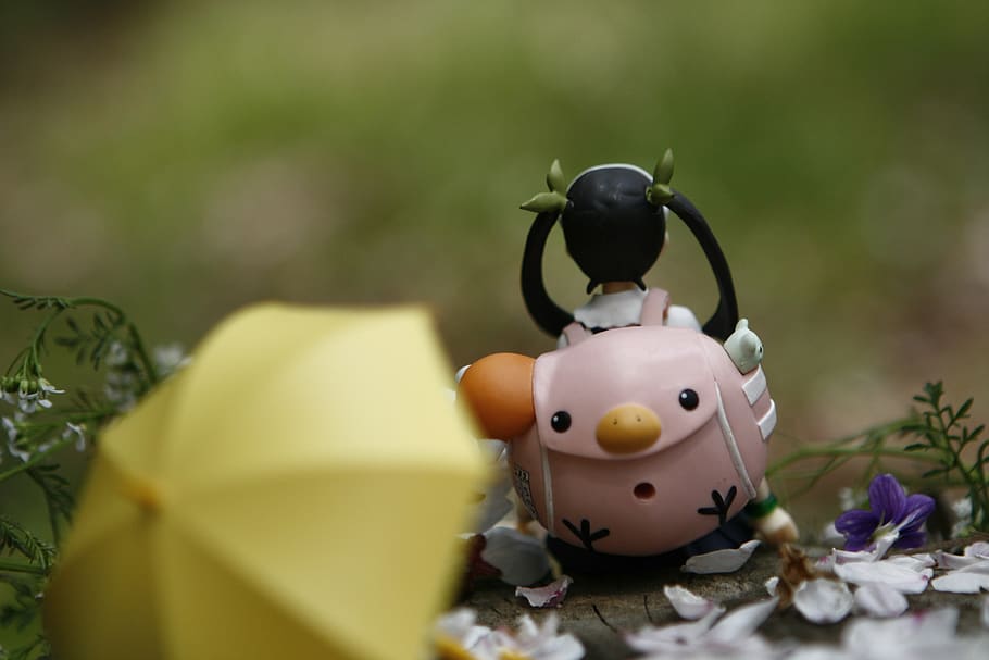 figure, trees, monogatari, plant, selective focus, representation HD wallpaper