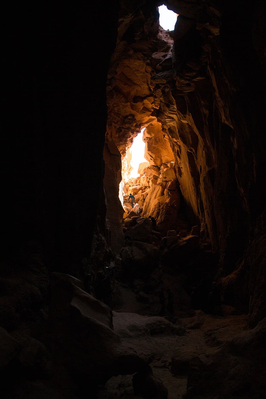 nature, cave, travel, adventure, rock, stone, dark, sun, people HD wallpaper