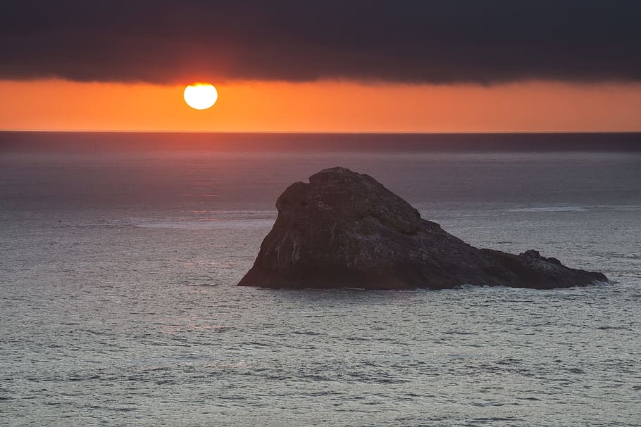 sunset, nature, evening, sea, ocean, landscape, sky, scenics - nature HD wallpaper