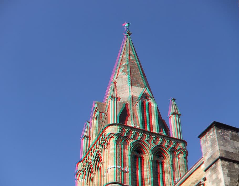 church, tower, 3d, architecture, building exterior, sky, built structure HD wallpaper