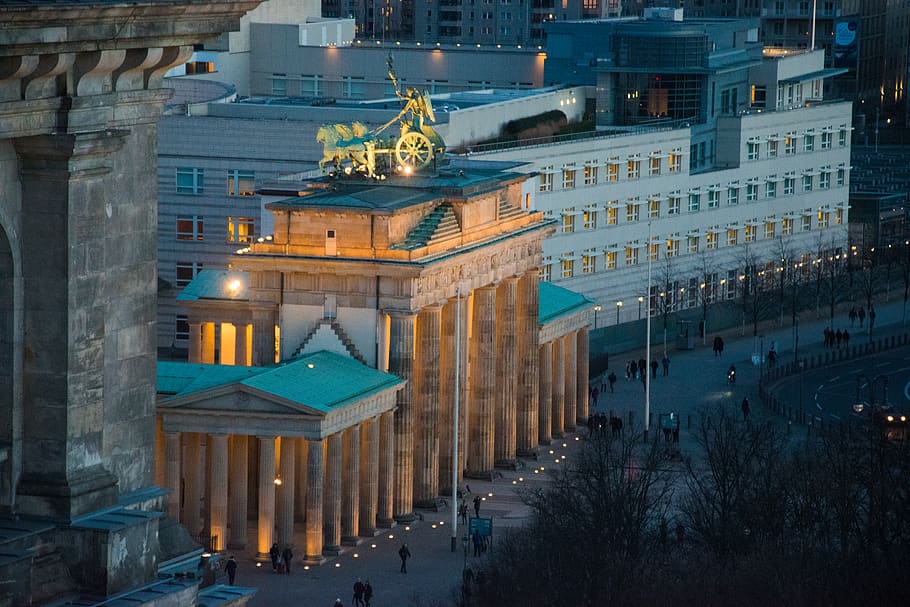 germany, berlin, berlin brandenburger tor, architecture, building exterior, HD wallpaper