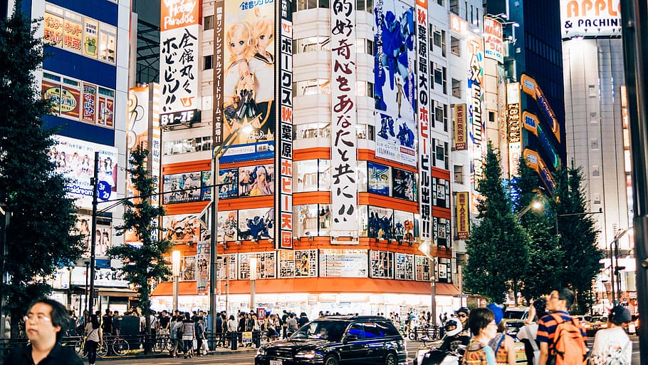 japan, taito, akihabara, building exterior, architecture, city, HD wallpaper