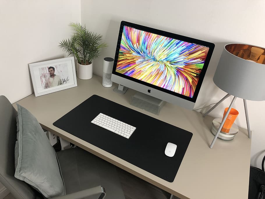 desktop, workspace, clean, clean workspace, minimalism, minimalist HD wallpaper