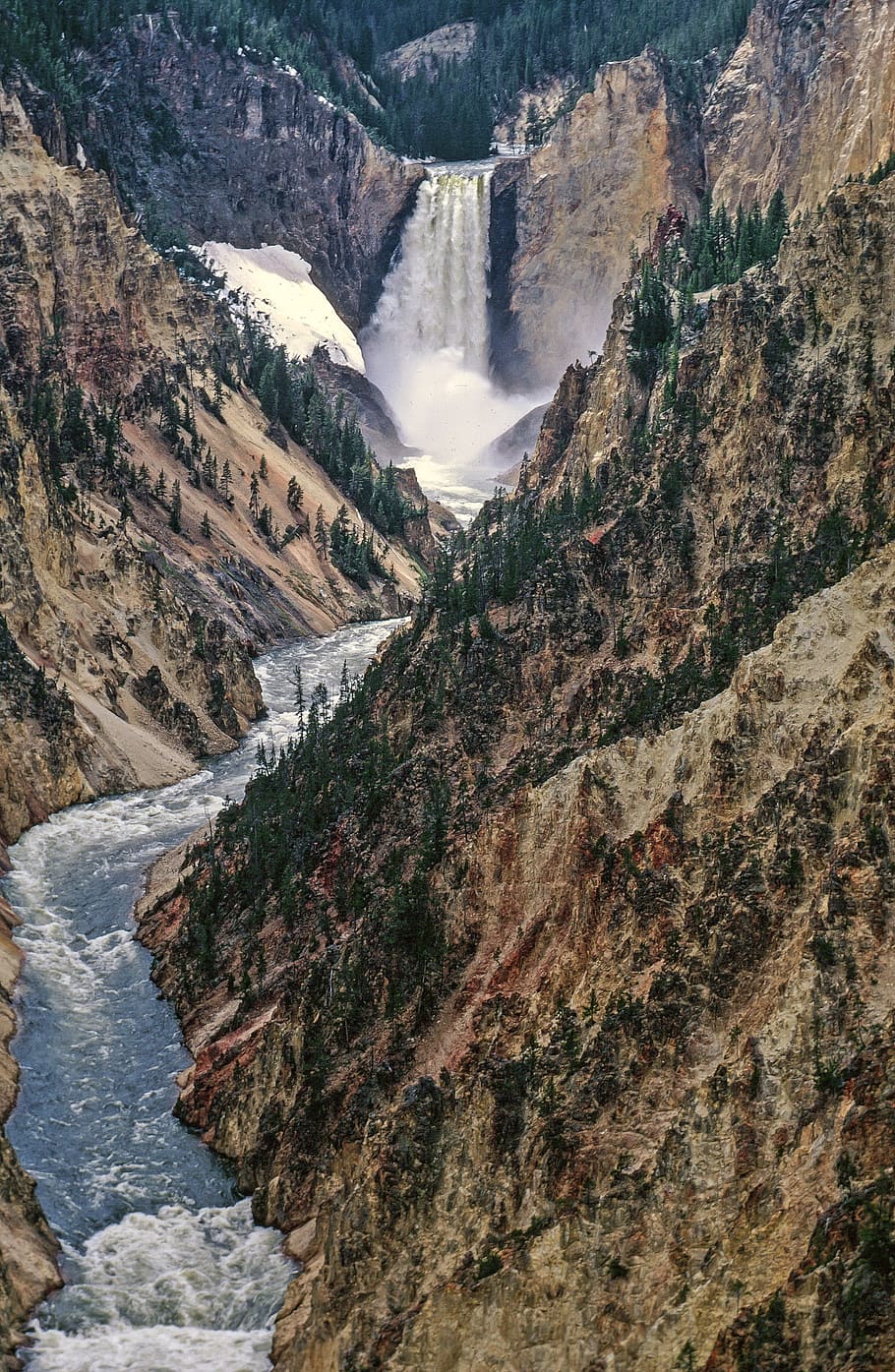 View of Yosemite Falls in Yosemite National Park, California, HD wallpaper