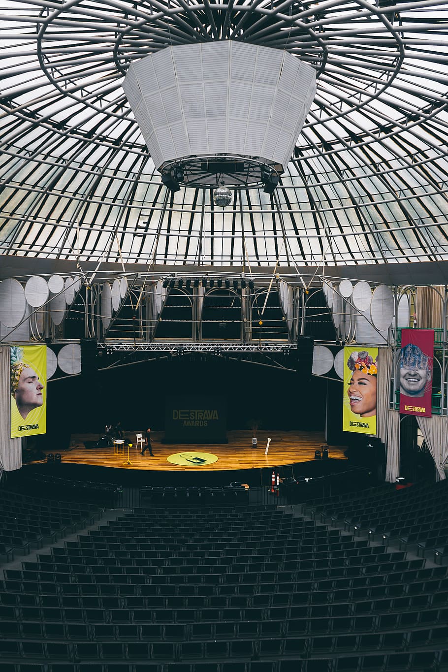 Photo Of Stadium, architecture, building, ceiling, indoors, stage HD wallpaper