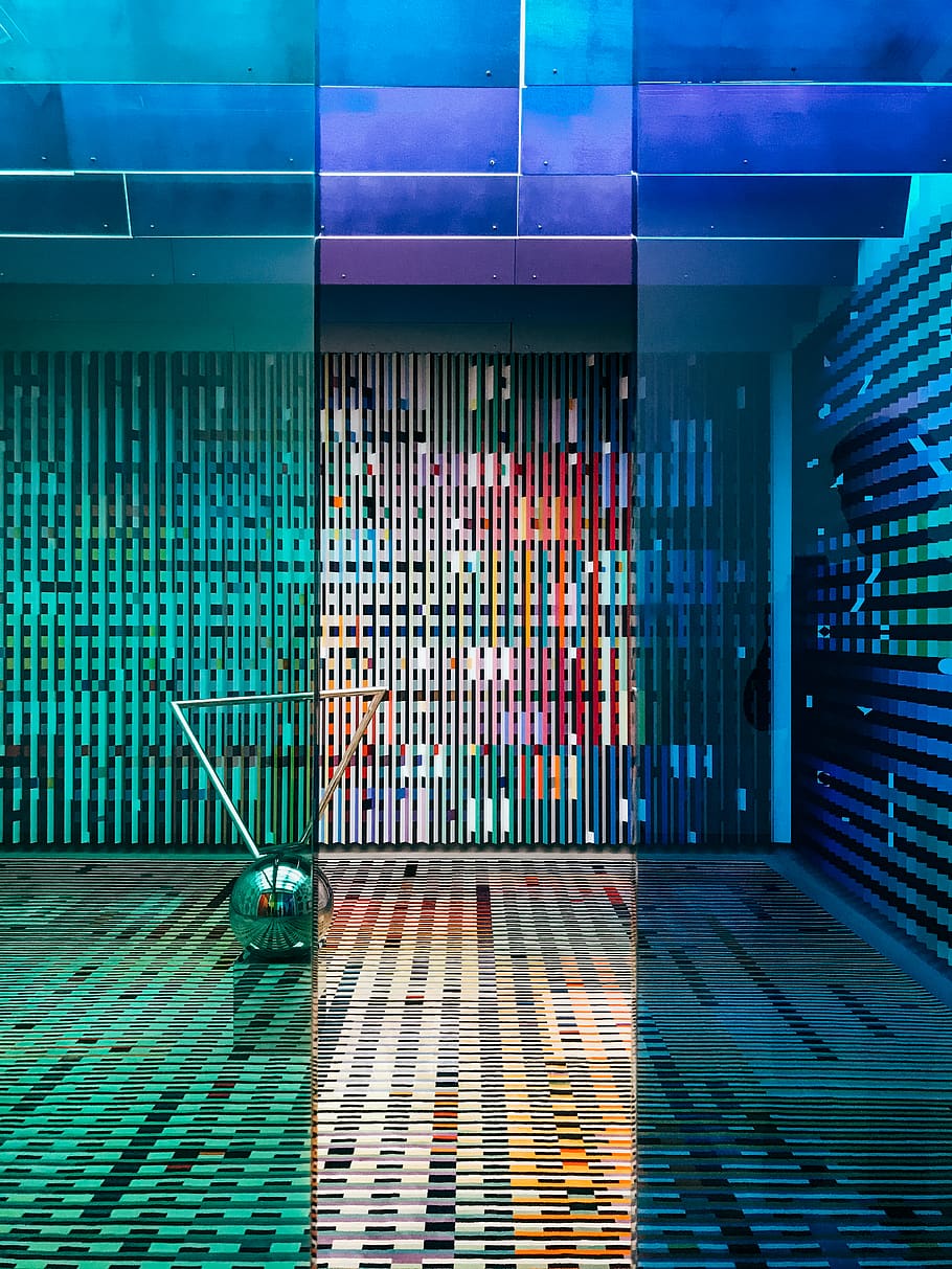 two green glass panels, architecture, built structure, flooring HD wallpaper