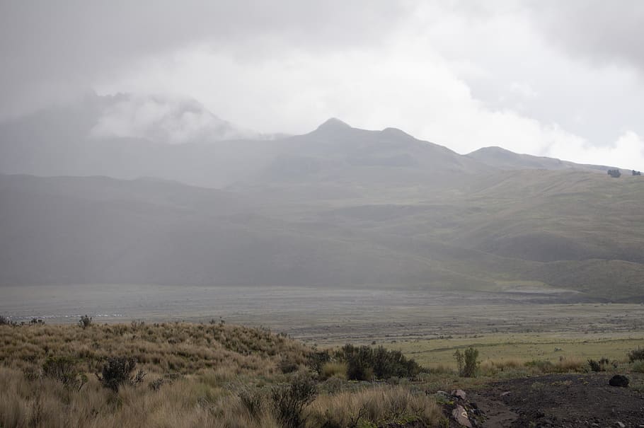 ecuador, cotopaxi, ambient, low visibility, nature, volcano HD wallpaper
