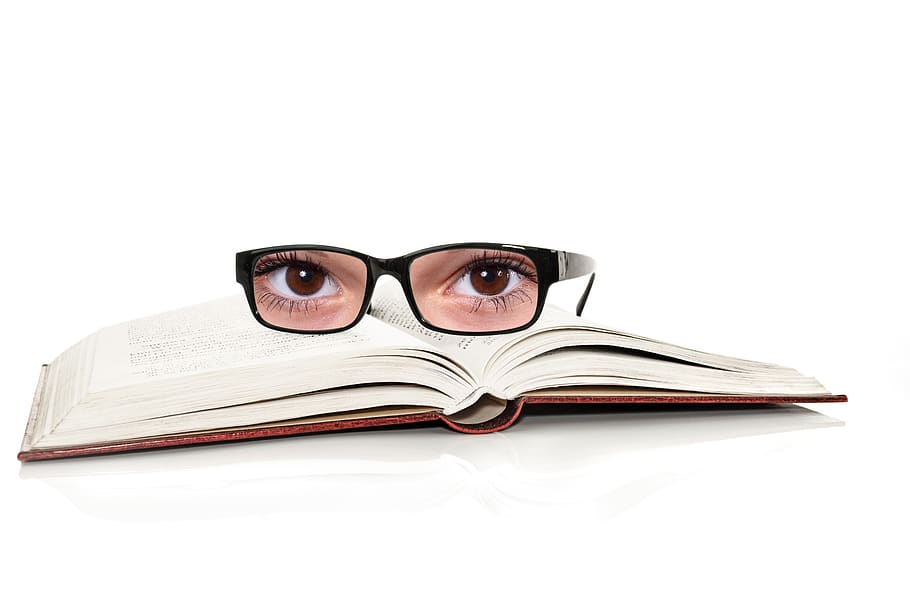 book, glasses, learn, eyes, read, literature, knowledge, information HD wallpaper